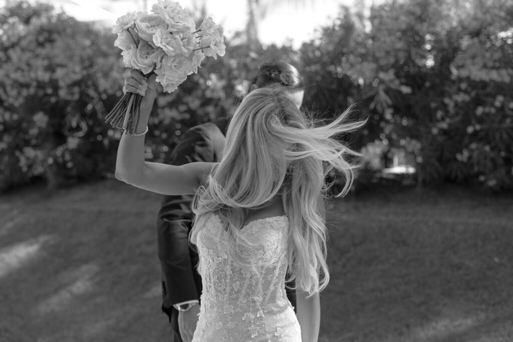 Luxury Wedding at Grand Velas Los Cabos Black and white portrait