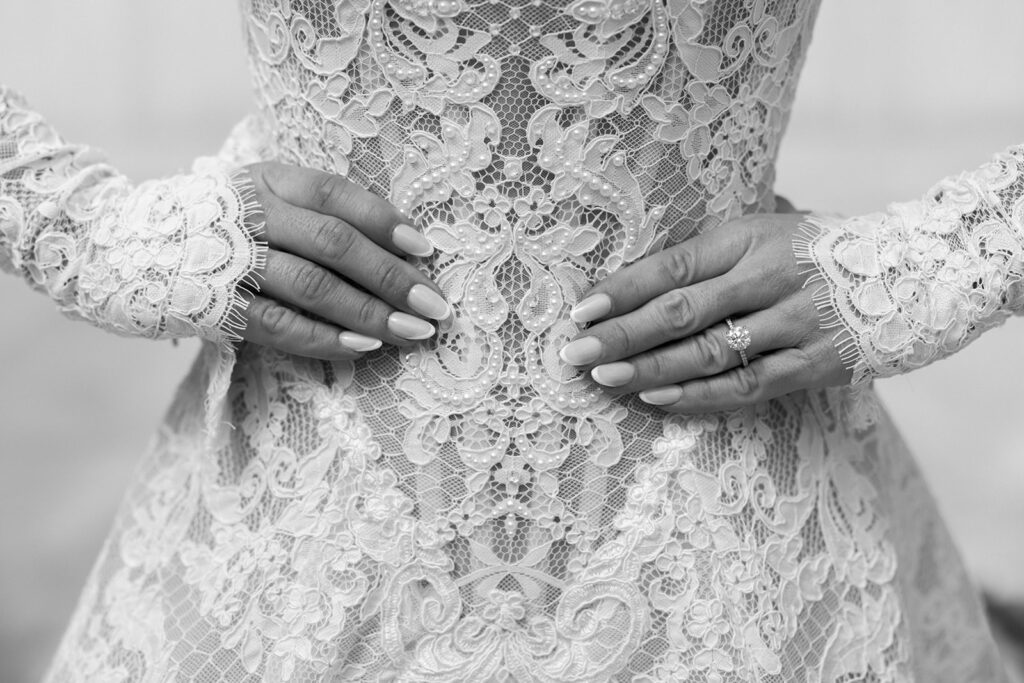 Details of gorgeous bride with Galia Lahav dress.